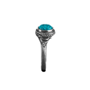 Circular Turquoise Silver Ring