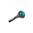 Circular Turquoise Silver Ring
