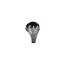 Amethyst Round Silver Ring