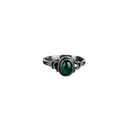 Round Malachite Silver Ring