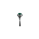 Round Malachite Silver Ring