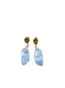Tourmaline and Blue Aquamarine Earings