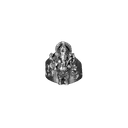 Ganesha Embossed Silver Ring