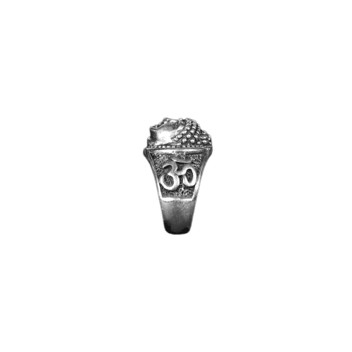 Lord Hanuman Embossed Sterling Silver Ring