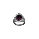 Oval Amethyst Sterling Silver Ring