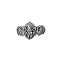 Ganesha Embossed Snake Design Silver Ring