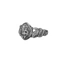 Ganesha Embossed Snake Design Silver Ring